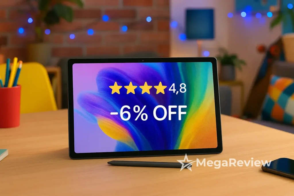 Galaxy Tab S10 FE+ com nota 4,8/5 e 6% OFF na Amazon