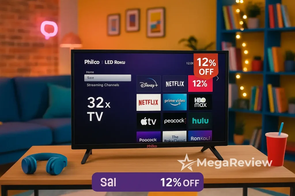 Smart TV 32” Philco LED Roku com 12% OFF na Amazon; preço abaixo da média