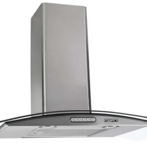 COIFA DE PAREDE Fogatti VIDRO CURVO DUTO SLIM INOX 80CM 220V