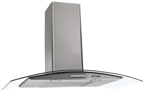 COIFA DE PAREDE Fogatti VIDRO CURVO DUTO SLIM INOX 80CM 220V