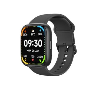 Bettdow SmartWatch, relogio smartwatch com Ecrã tátil e Alexa, à prova d'água IP68, relogio smartwatch feminino e masculino, com modo esportivo e recebimento de notificações(preto)