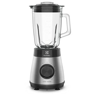 Liquidificador Electrolux inox jarra de vidro resistente capacidade 1,5L 5 velocidades função pulsar 700W EBS30 127v