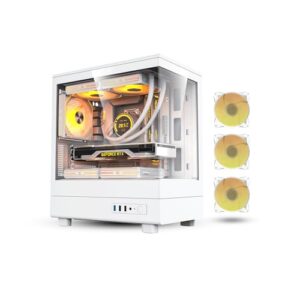 Gabinete Gamer Aigo Darkflash DB330M, Mid-Tower, Lateral de Vidro, Branco, DB330M-WH