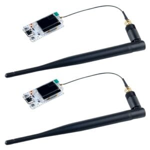 DIYmall 2 placas de desenvolvimento 915MHz LoRa32 V3 ESP32 S3 WiFi + BT com antena 5DBi LoRa Display OLED SX1262 LoRa Kit para Meshtastic IoT