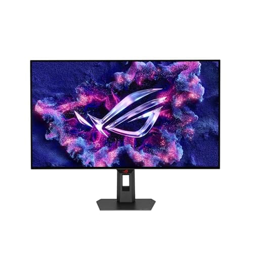 ASUS ROG Strix 81.3 cm 4K OLED Gaming Monitor (XG32UCWG) - TrueBlack Glossy OLED, Dual Mode (4K@165Hz, FHD@330Hz), 0,03ms, G-SYNC compatível, sensor de proximidade Neo, Auto KVM, USB-C, HDMI 2.1, 3