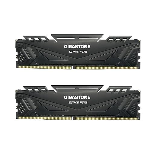 【RAM DDR4】 Kit GIGASTONE Game Pro 16 GB (2 x 8 GB) DDR4 3200 MHz PC4-25600 CL 16-18-18-40 Intel XMP 2.0 AMD Ryzen 1.35V UDIMM 288 pinos sem buffer, sem buffer, sem ECC, alto desempenho, memória de