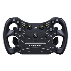 Corsair FANATEC Sim Racing CSL Steering Wheel GT3 – Overmolded Grips, Custom Magnetic Shifters, Dual Analog Paddles, OLED Display, QR2 Lite Wheel-Side Preinstalled – PC