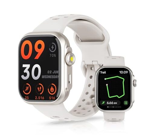 Smartwatch GPS, Relogio Smartwatch Feminino e Masculino,Tela HD de 1,85", Alexa, 100 Esportes,Frequência Cardíaca e Monitoramento do Sono, 3ATM à rova d'água,Compatível com Android iOS FB041