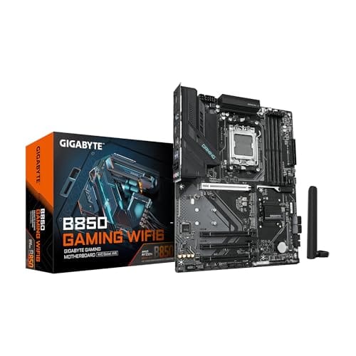 GIGABYTE Placa-mãe B850 Gaming WIFI6 AMD AM5 LGA 1718, ATX, DDR5, 3X M.2, PCIe 5.0, USB-C, WIFI6E, LAN 1GbE, EZ-Latch, Garantia de 5 anos