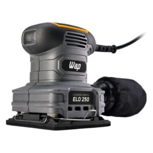 WAP Lixadeira Roto Orbital ELO 250 com Coletor de Pó Removível, Empunhadura e Base Emborrachada, 110 x 105mm 250W 220V
