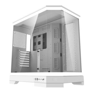 Gabinete Gamer Aigo Darkflash DQX90, RGB, Mid-Tower, Lateral de Vidro, Com 4 Fans, Branco, DQX90-FAN-WH