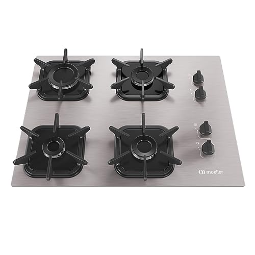Cooktop Mueller 4 Bocas de Alumínio com Queimador Ultra Chama MCG4BK