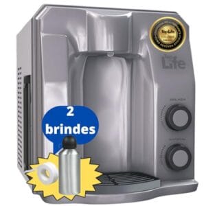 Purificador Super Água Alcalina Mineralizada Gelada Ph 9,5 Redox/Pral Negativo Flex HE - Top Life (220, Prata)