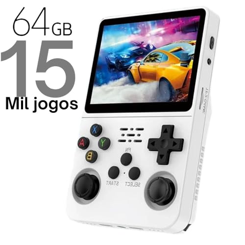 Console Game Portátil Arkos R36s Tela IPS 3.5 64GB 15 Mil jogos