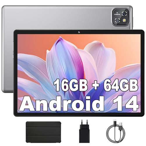 Tablet MARVUE Pad M17, Android 14,Tela de 10.1 Polegadas, Com Capa Protetora, 16GB+64GB Expansível até 1TB, Processador Octa-Core, Wi-Fi, GMS, Câmera Dupla 12MP + 5MP, Tela1280x800