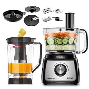 Multiprocessador Turbo Chef 9 em 1, Mondial, Preto, 1000W, 220V - MPN-01-BF