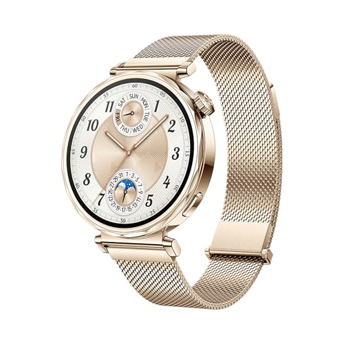 Smartwatch, HUAWEI WATCH GT 5 41mm, Até 7 dias de Bateria, Nova Experiência em Corrida e Ciclismo, Design Inovador, Rastreamento de Saúde Rápido, Compatível com iOS e Android, GPS Integrado, Dourado
