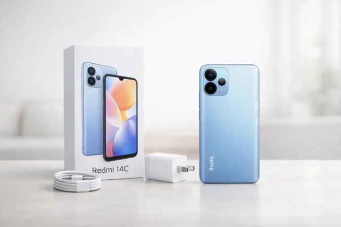 Tela infinita: 6 redmi 14c 128gb com display premium