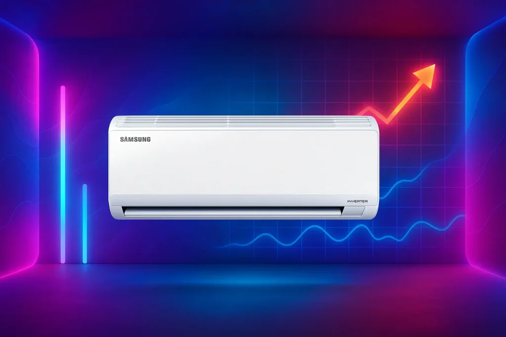 Sob medida para quartos: 6 split inverter 9000 BTUs Samsung