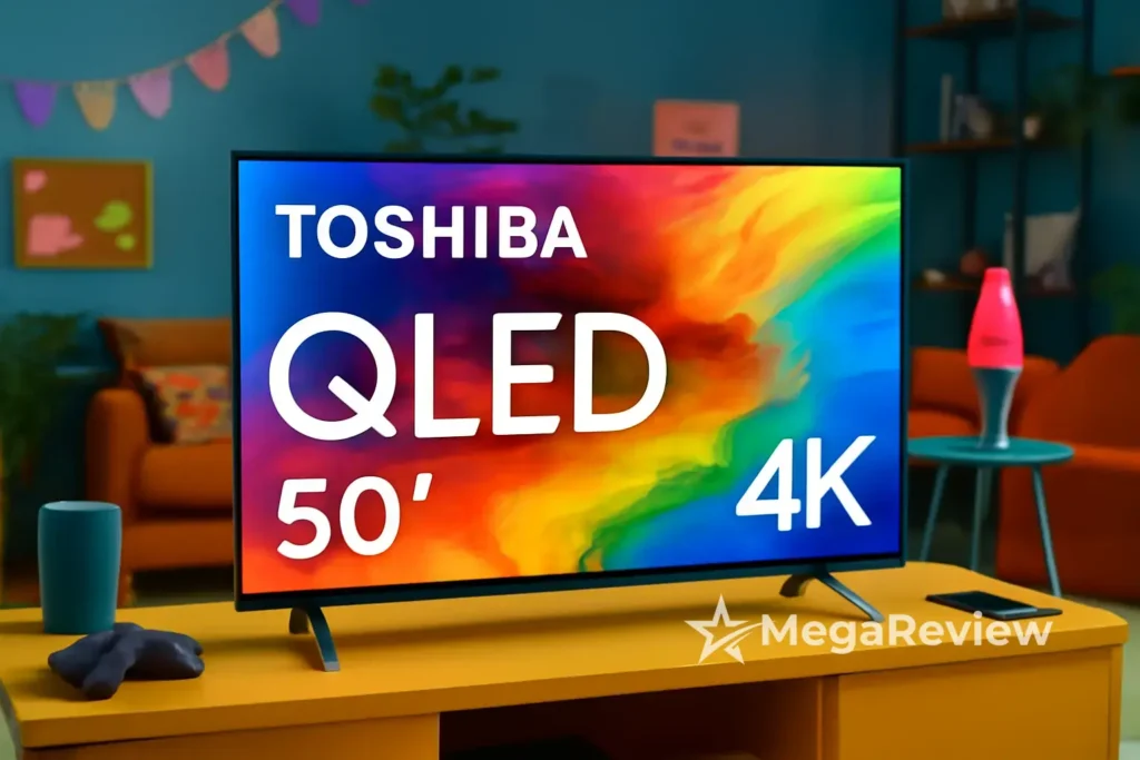 Smart TV QLED 50" 4K Toshiba 50C450NS por R$ 1.998,90 na Amazon; em até 12x sem juros