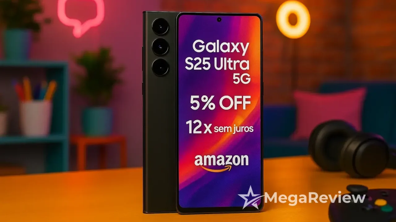 Galaxy S25 Ultra 5G com 5% OFF e 12x sem juros na Amazon