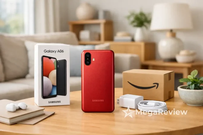 Galaxy A06 128GB com 5% OFF na Amazon e entrega rápida