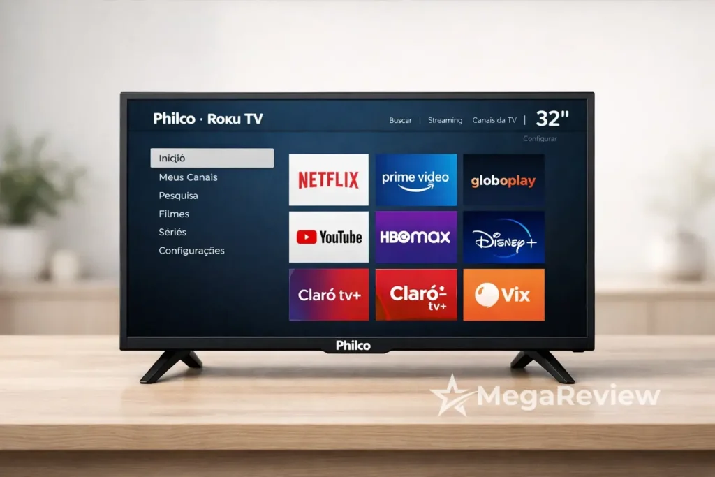 Smart TV 32” Philco Roku em oferta relâmpago: 5% OFF até hoje