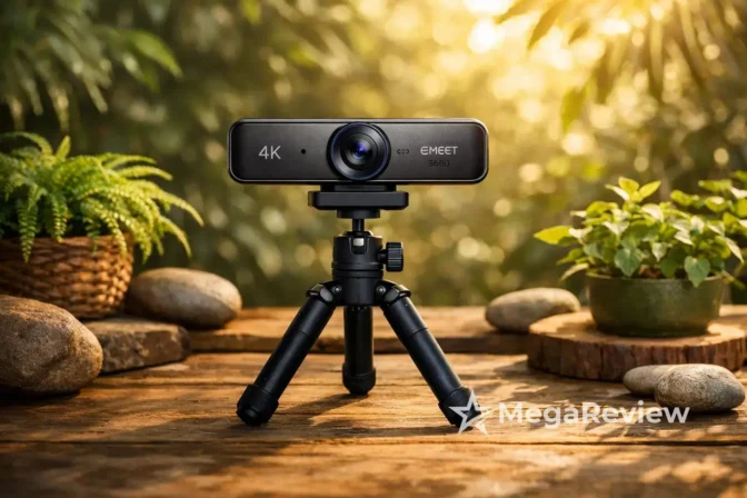 EMEET Webcam 4K S600 com tripé: 12% OFF na Amazon