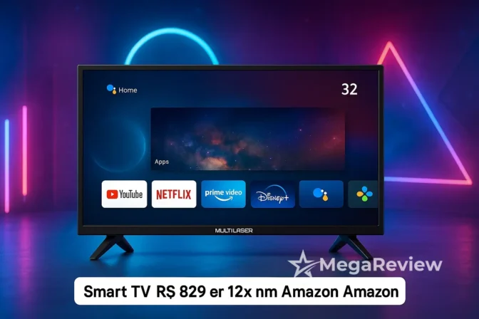 Smart TV Multilaser 32" por R$ 829 em 12x na Amazon