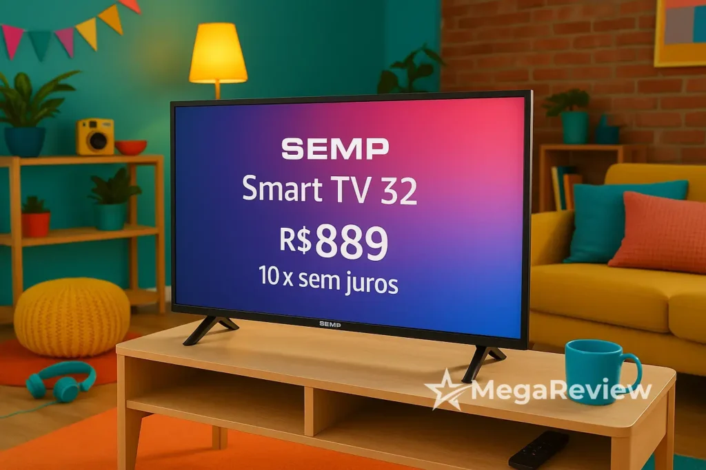 Smart TV Semp 32" por R$ 889 na Amazon; 10x sem juros