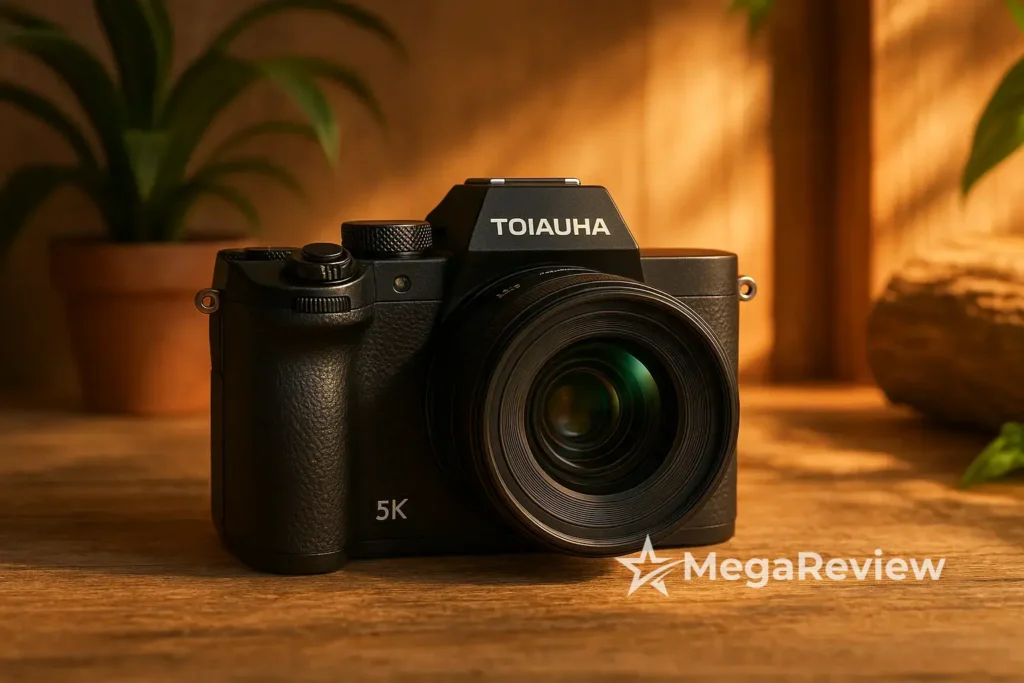 Câmera digital 5K 75MP da Toiauaha com 28% OFF na Amazon