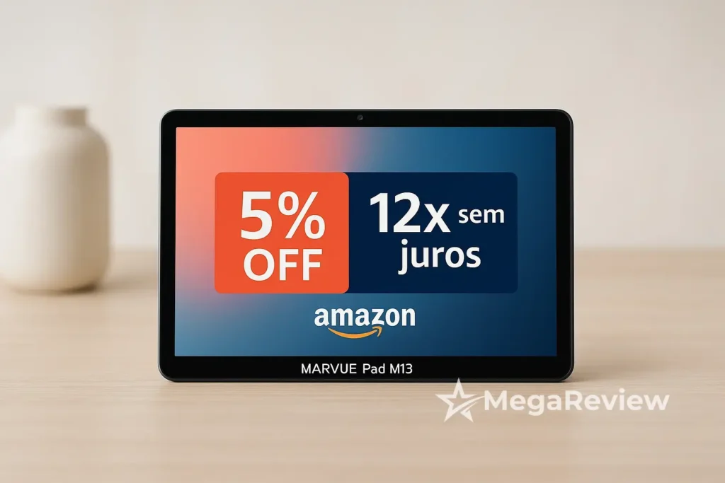 Tablet MARVUE Pad M13 10,1" com 5% OFF e 12x sem juros na Amazon