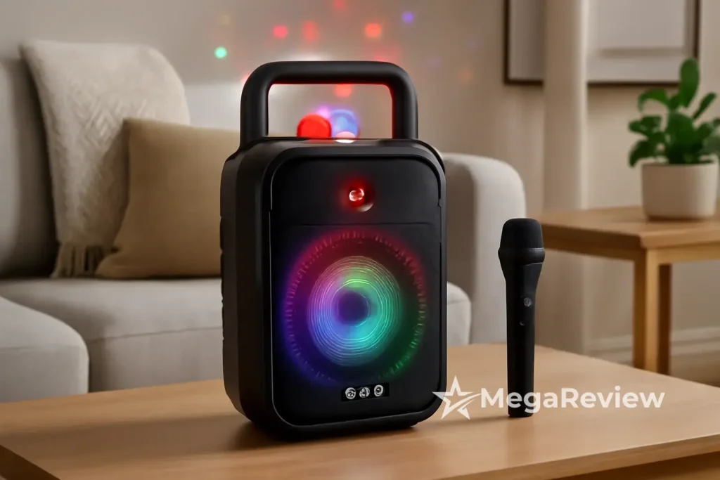 JYX Karaoke Partybox com 10% OFF e Luzes de Disco na Amazon