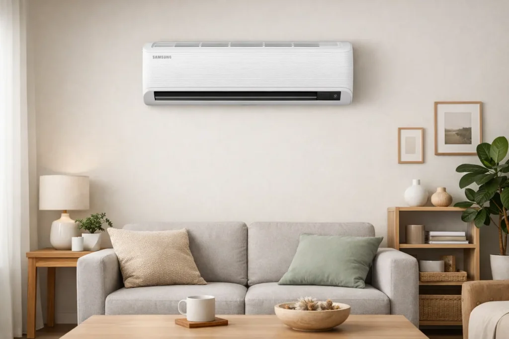 Tela infinita: ar condicionado split hi wall Samsung WindFree AI