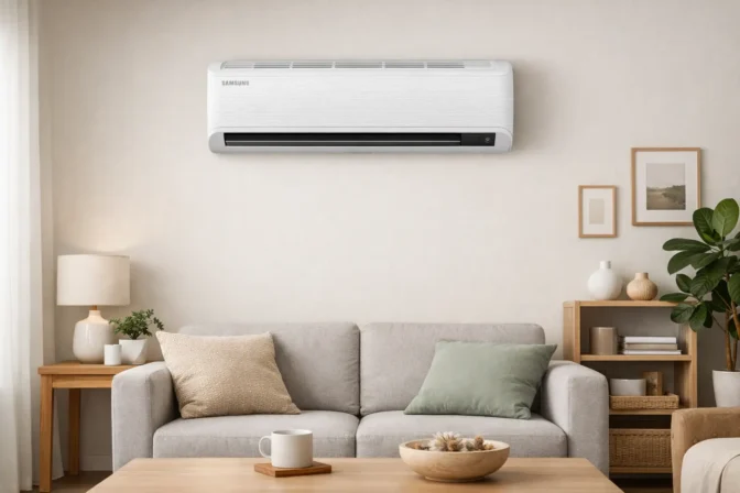 Tela infinita: ar condicionado split hi wall Samsung WindFree AI