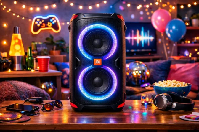 6 caixa JBL Partybox Stage 320 resistentes à água para aventuras