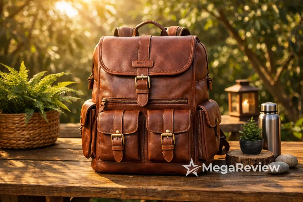 Mochila de couro BISBEL: 10% OFF em 12x na Amazon