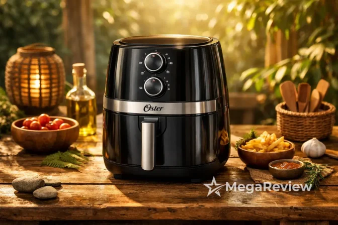 Air fryer Oster 4,8L com 46% OFF na Amazon; 6x e preço monitorado