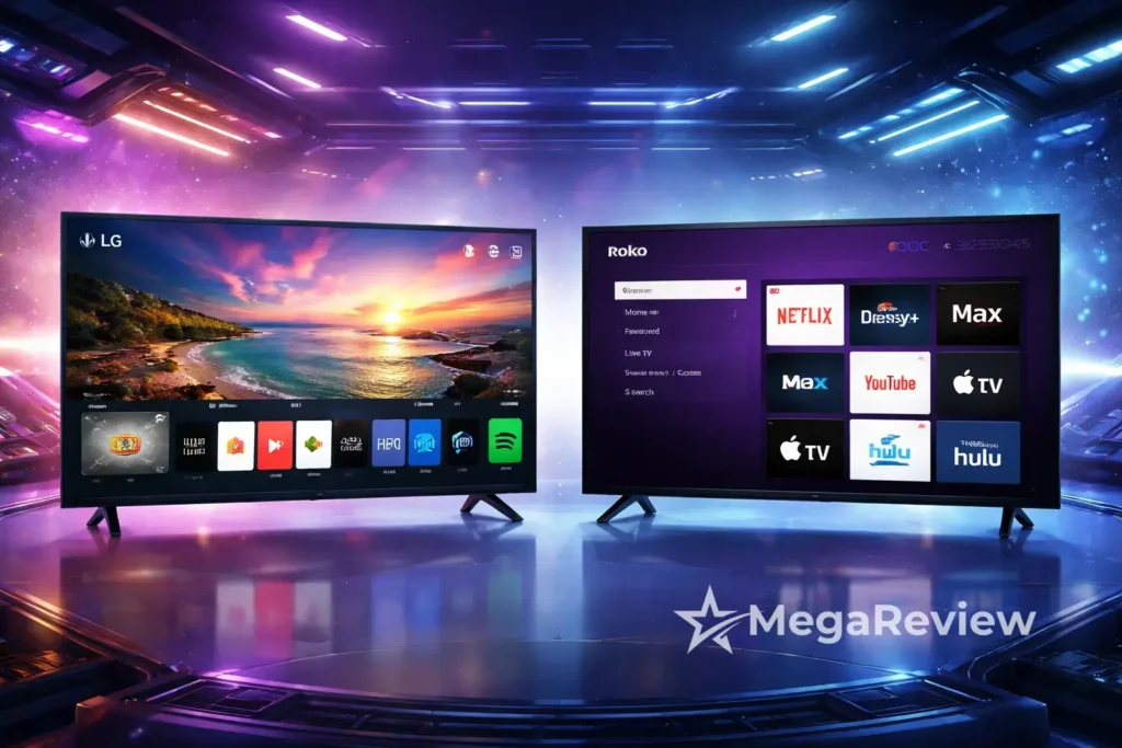LG 32LR600B vs AOC 32S5045: webOS ou Roku?