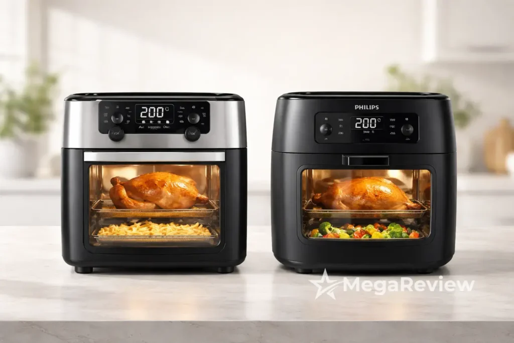 Fritadeira Philco Air Fryer Oven 12L vs Philips Walita Série 5000: capacidade ou potência?