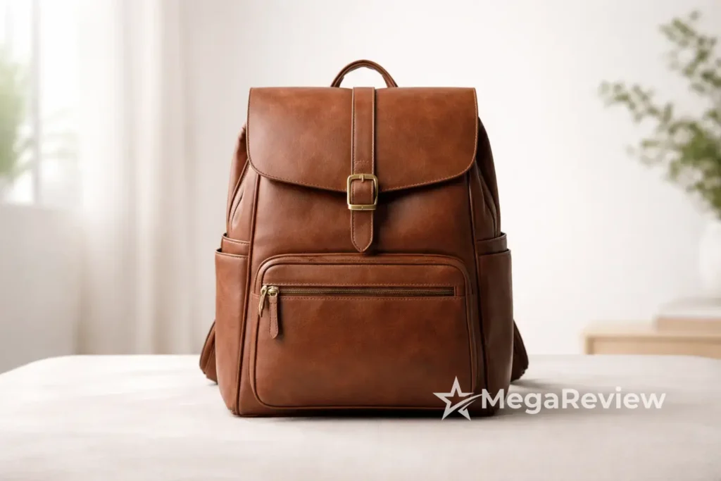 Mochila de couro BISBEL 10% OFF em até 12x e frete grátis