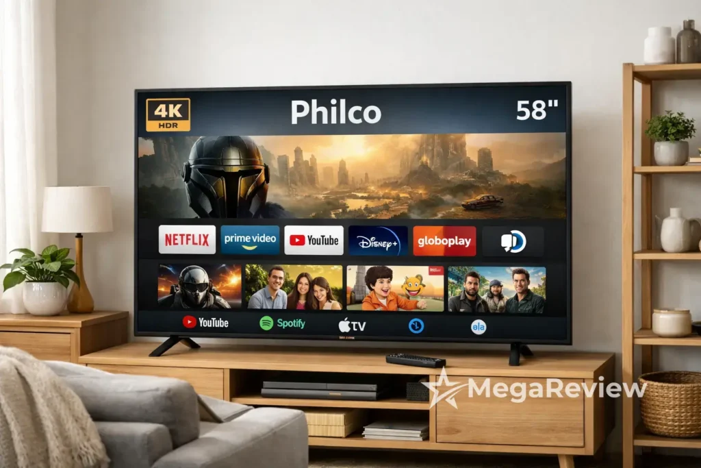 Smart TV Philco 58'' 4K com 15% OFF e retirada rápida na Amazon