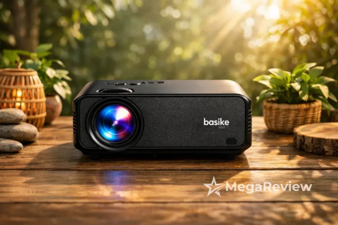 Projetor Basike 1080p com 5% OFF e retirada rápida na Amazon