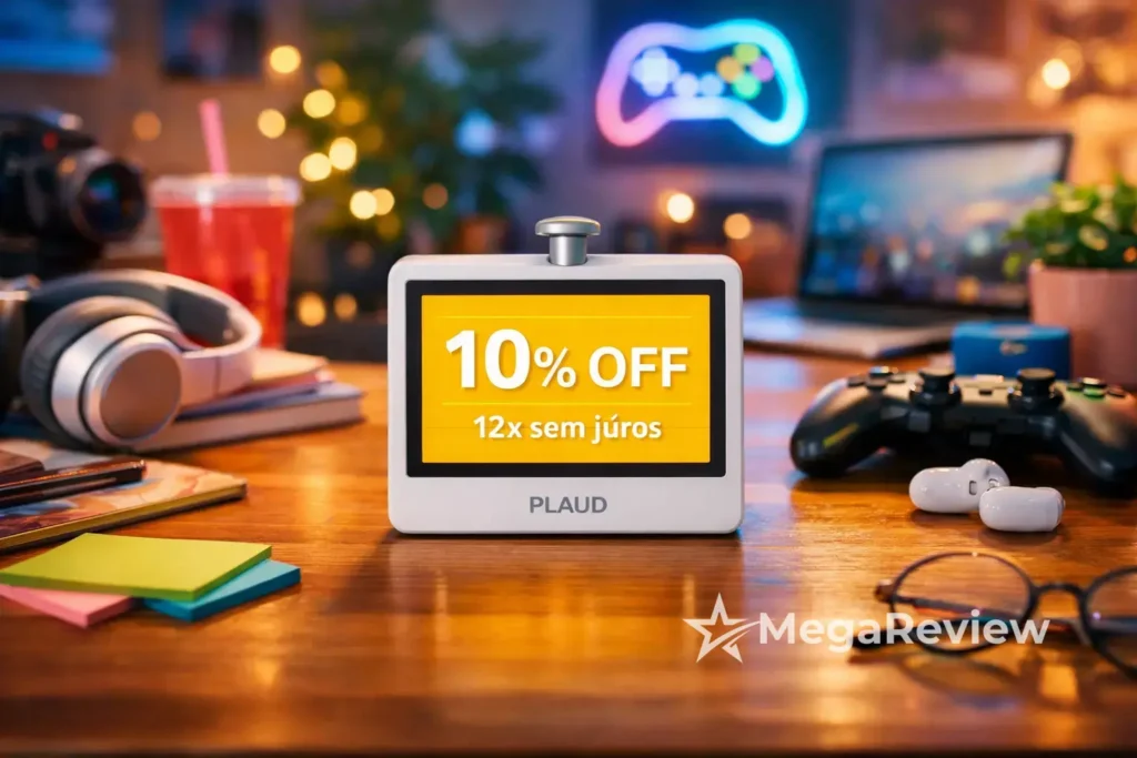 PLAUD NotePin com 10% OFF; em até 12x sem juros