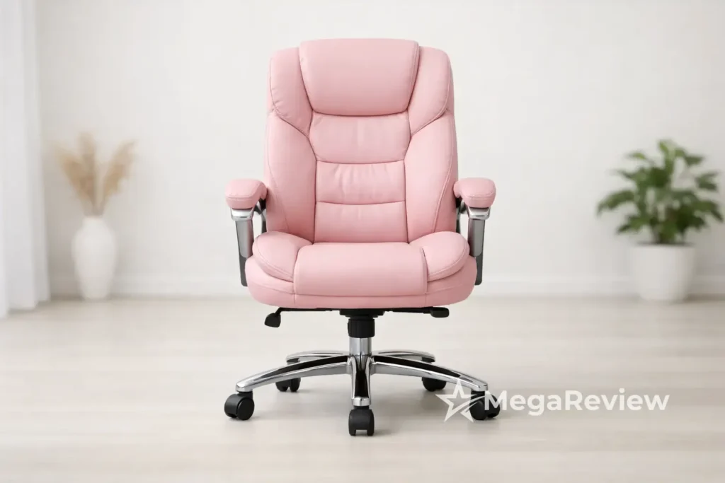 Cadeira presidente rosa 12% OFF em 9x na Amazon: aproveite