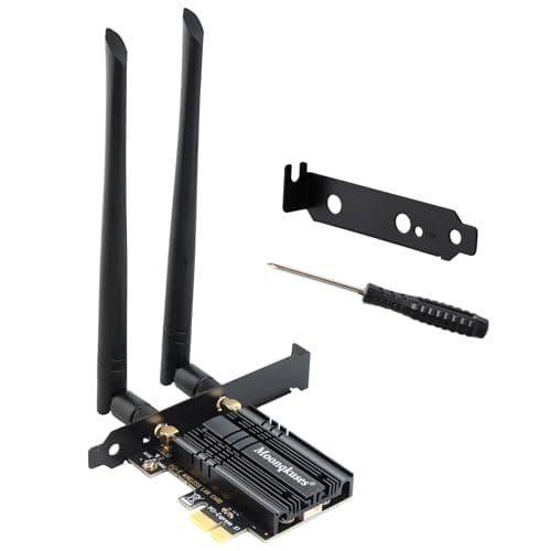 Cartão WiFi 6E PCIe WiFi para PC de mesa AX210, até 2400 Mbps, Bluetooth 5.3, WPA3, 802.11AXE, adaptador sem fio Tri Band com MU-MIMO, OFDMA, suporta Windows 11, Windows 10 (64-bit*), Linux*