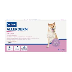 Virbac Allerderm Spot On S.I.S. Hidratação Cutânea para Cães e Gatos 4 mL com 6 pipetas