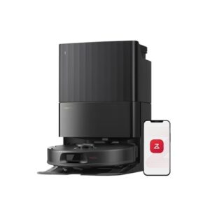 roborock Aspirador e esfregão robô Qrevo S5V, esfregão de borda FlexiArm, sucção de 12.000Pa, sistema duplo de emaranhamento zero, prevenção de obstáculos inteligente, elevação de esfregão de 10 mm