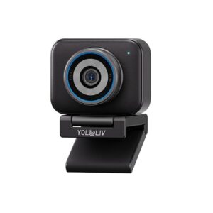 YOLOLIV YoloCam Webcam de streaming AI S3-4K, sensor de 1/3.3 cm, autofoco PDAF, 4K a 30FPS, zoom 4x, para transmissão ao vivo, poadcast, reuniões, chamadas de vídeo (para Mac/PC)