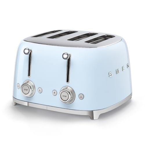 Smeg 50s Retro Line Pastel Blue 4x4 Slot Toaster